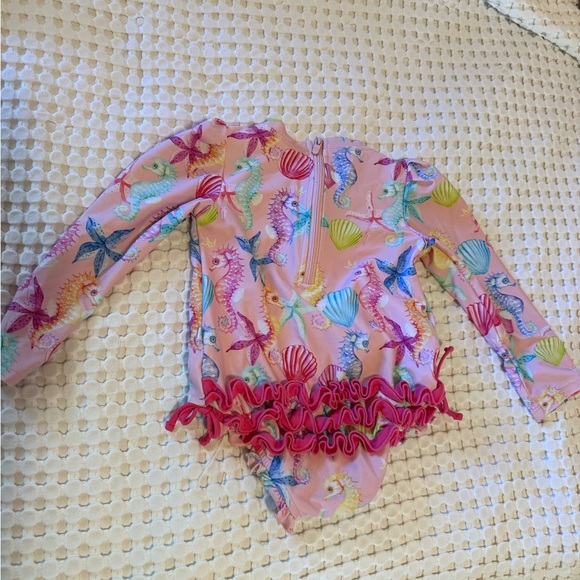 Posh Peanut Multicolor Seashell Baby Swimsuit - Picture 4 of 4